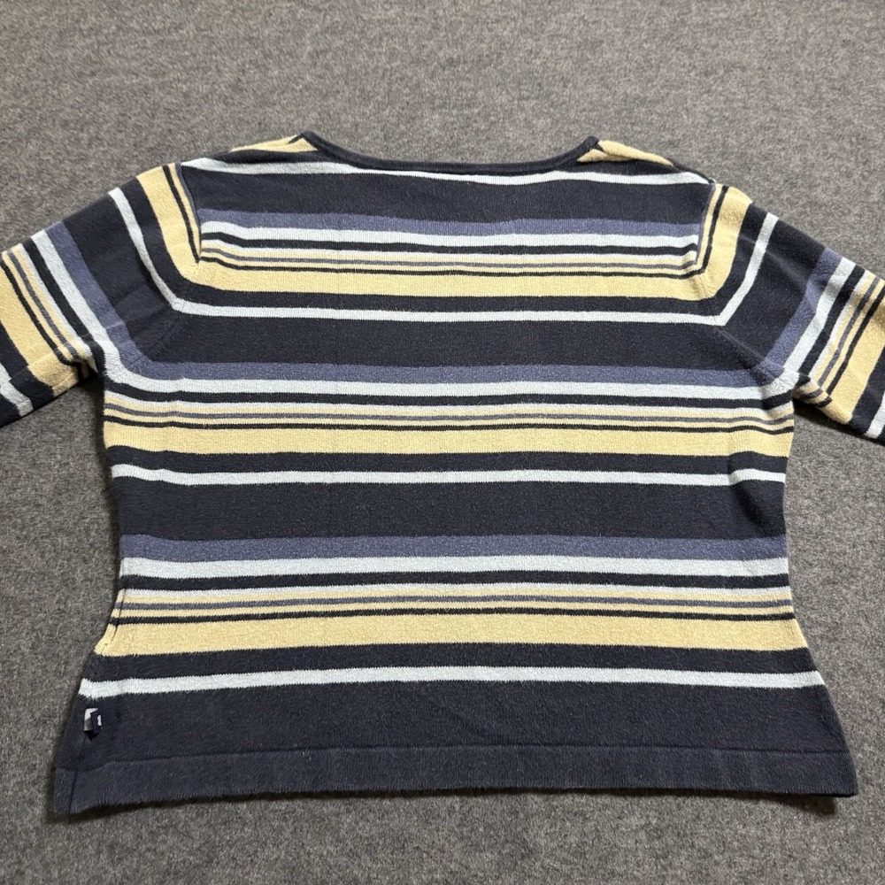 VTG 90s Route 66 Womens Striped 3/4 Sleeve Cropped Shirt Size‎ M Indie Retro Hip - Picture 5 of 8